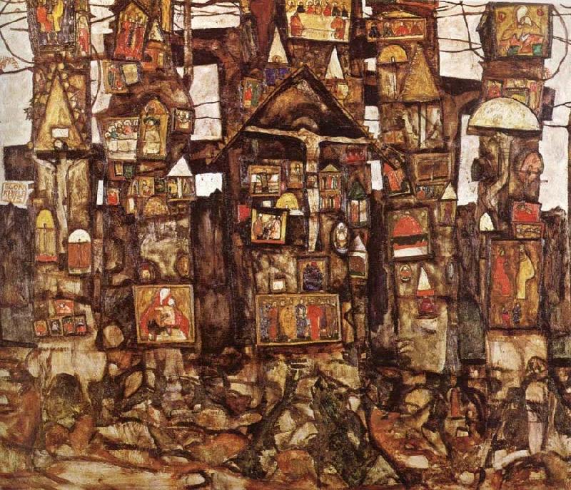 Egon Schiele Woodland Prayer Germany oil painting art